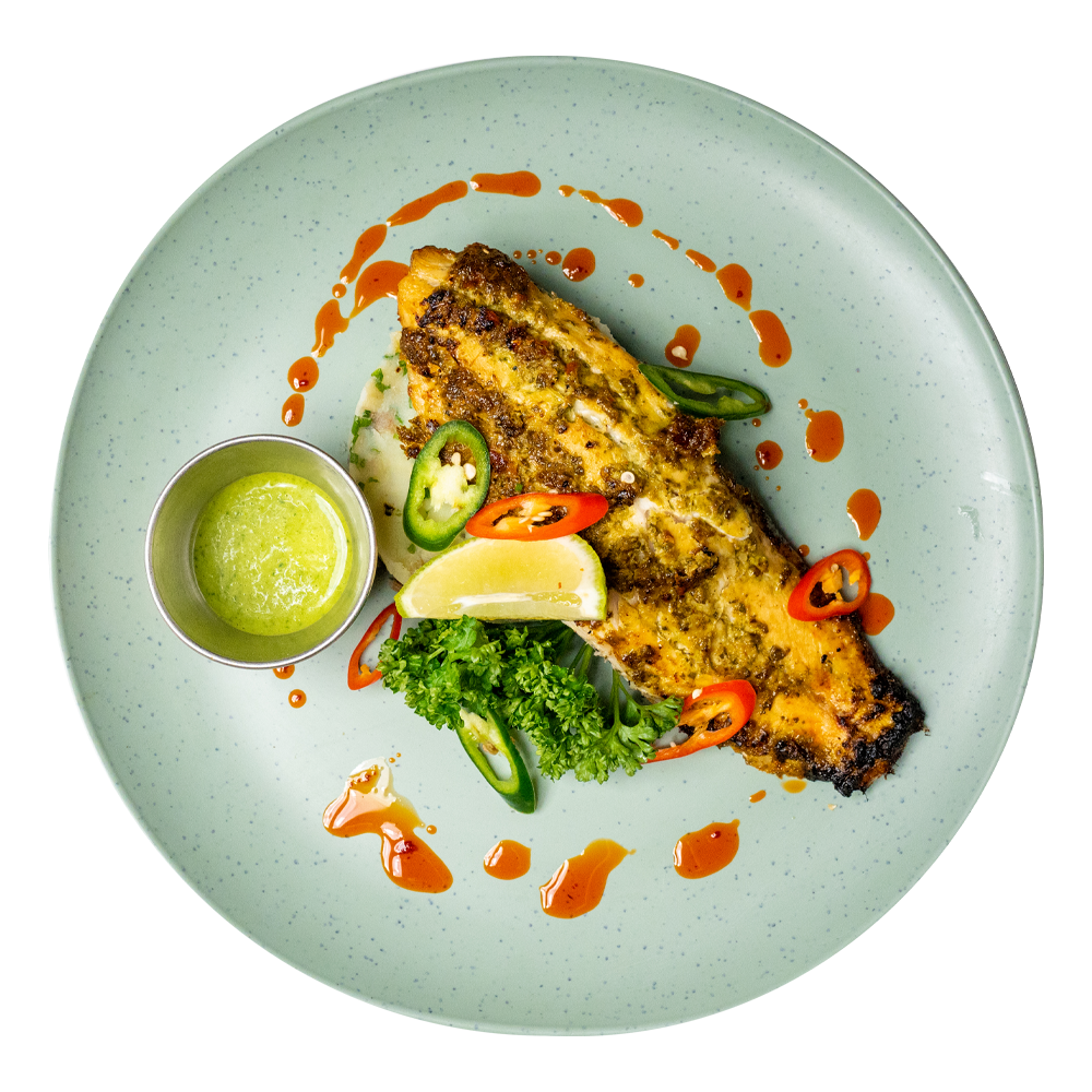 Chef-prepared healthy, vibrant fresh fish meal delivered by Bosuprep to offices in Lewisham for corporate meal prep, boosting workplace wellness, productivity, and employee wellbeing.