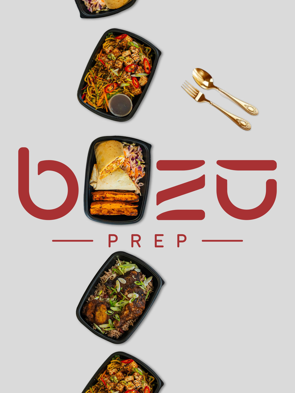 Selection of high-protein and low-carb meal prep corporate meals delivered in Bury by Bosuprep